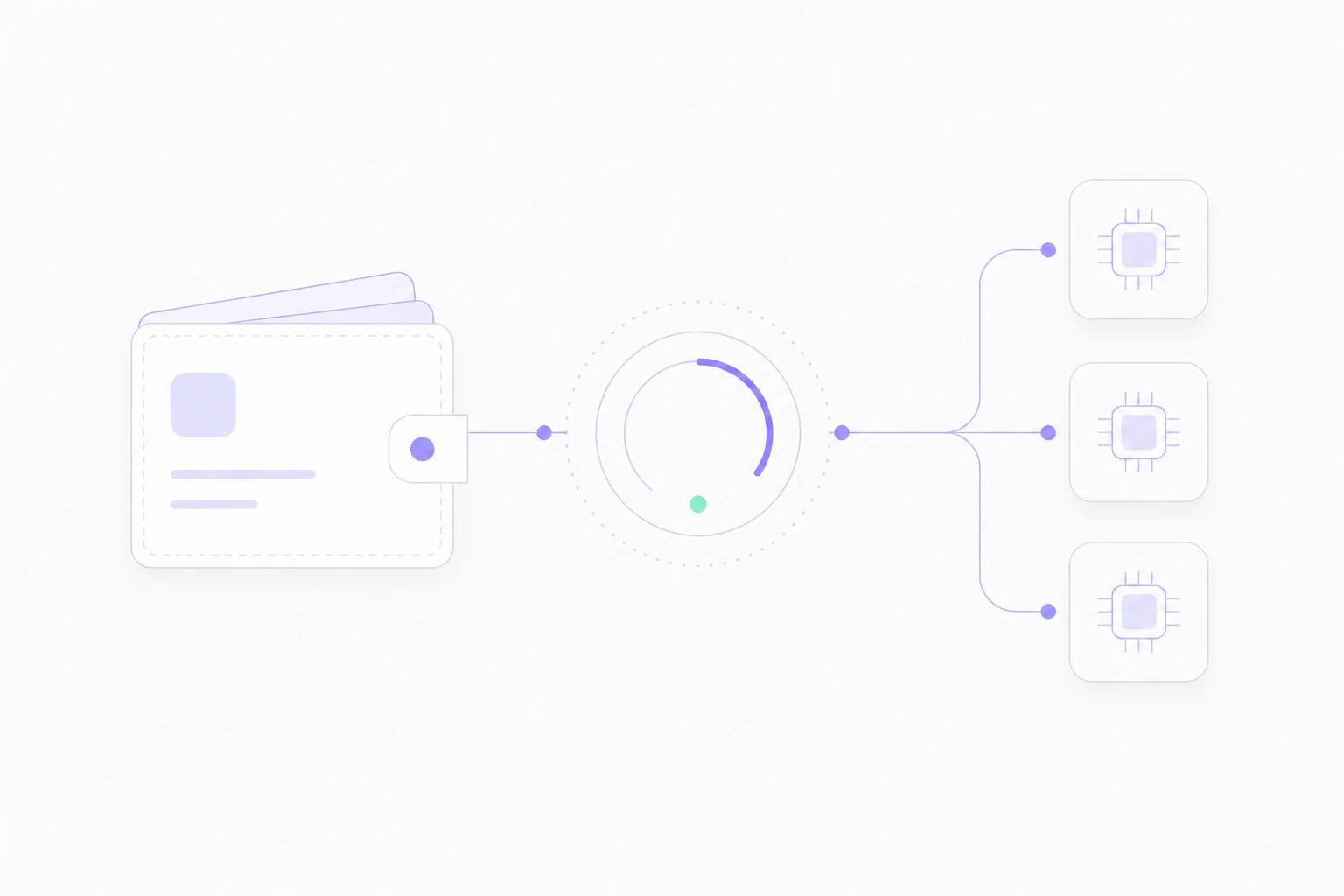 A prepaid wallet connected to metered GPU compute